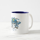 Tasse 2 Couleurs Policier de crâne (Devant droit)