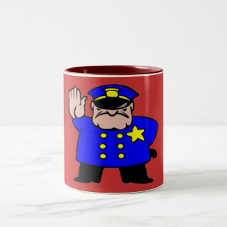 Tasse 2 Couleurs Policier - Fête des pères