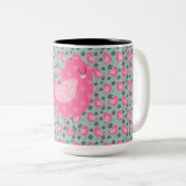 Tasse 2 Couleurs Polka Dot Birds and Flowers (Devant droit)