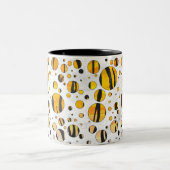 Tasse 2 Couleurs Polka Dot Tiger noir et orange (Centre)