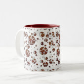 Tasse 2 Couleurs Polka Dot Vache Brown et blanche (Devant gauche)