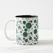 Tasse 2 Couleurs Polka Dot Zebra Brown et Turquoise (Gauche)