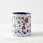 Tasse 2 Couleurs Polka noire et rose de Dalmatie Imprimer (Centre)