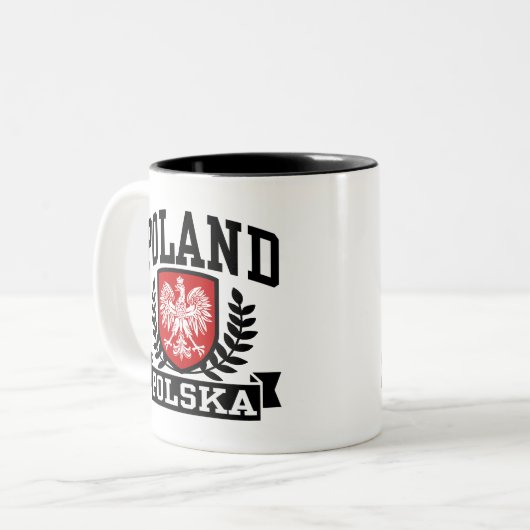 Tasse 2 Couleurs Pologne Polska (Devant gauche)