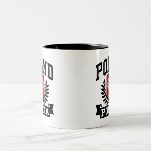 Tasse 2 Couleurs Pologne Polska (Centre)