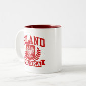 Tasse 2 Couleurs Pologne Polska (Devant gauche)