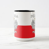 Tasse 2 Couleurs Polska avec aigle polonais (Centre)