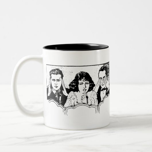 Tasse 2 Couleurs Polyamorie rétro - Débit - Séparation - Triage (Gauche)