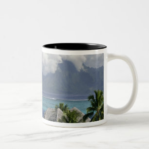 Tasse 2 Couleurs Polynésie française, Moorea. La vue sur l'île