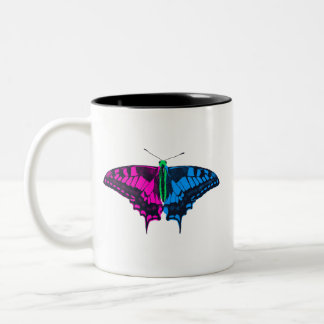 Tasse 2 Couleurs Polysexual Pride Flag Swallowtail Butterfly
