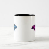 Tasse 2 Couleurs Polysexual Pride Flag Swallowtail Butterfly (Centre)