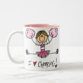 Tasse 2 Couleurs Pom-pom girl rose (Gauche)