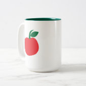 Tasse 2 Couleurs Pomme Fruit (Devant gauche)