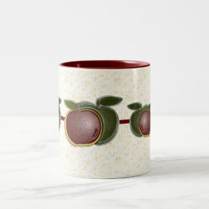 Tasse 2 Couleurs Pommes brillantes 3D (taches)