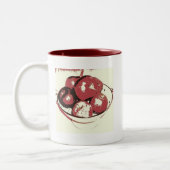 Tasse 2 Couleurs Pommes d'art pop (Gauche)