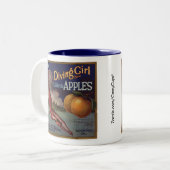 Tasse 2 Couleurs Pommes de fille de plongée (Devant gauche)