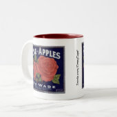 Tasse 2 Couleurs Pommes roses de marque (Devant gauche)