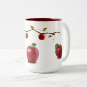 Tasse 2 Couleurs Pommes rouges (Devant droit)
