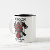 Tasse 2 Couleurs Pompier NOM Caserne de pompiers Bouche d'incendie  (Devant gauche)