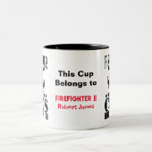 Tasse 2 Couleurs Pompier, Parce Que Les Policiers Ont Besoin De Hér (Centre)