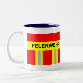 Tasse 2 Couleurs Pompier Symbole de l'uniforme rouge (Gauche)