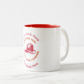 Tasse 2 Couleurs Pompiers VVV Shield Personnalisé (Devant droit)