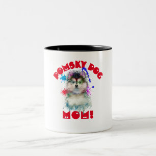 Tasse 2 Couleurs Pomsky Maman Amoureux des chiens Meilleur Chien Ma