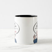 Tasse 2 Couleurs Ponceuses de Bernie saluant - joyeux anniversaire (Centre)