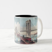 Tasse 2 Couleurs Pont Brooklyn (Devant droit)