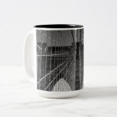 Tasse 2 Couleurs Pont de Brooklyn NYC (Devant gauche)