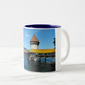 Tasse 2 Couleurs Pont de chapelle, luzerne, Suisse (Devant droit)