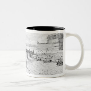 Tasse 2 Couleurs Pont de mausolée d'Aelius et de Hadrian (Castel S