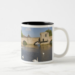Tasse 2 Couleurs Pont en pierre voûté et rivière Ouse, St Ives,