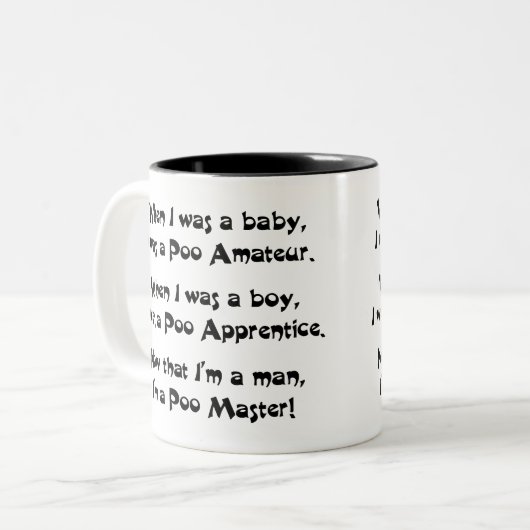 Tasse 2 Couleurs Poo Master (Devant gauche)