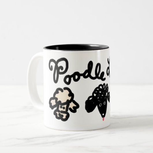 Tasse 2 Couleurs Poodle Love (Devant gauche)