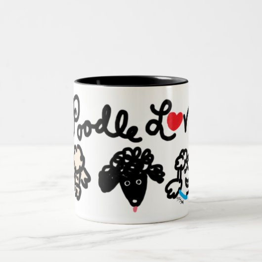 Tasse 2 Couleurs Poodle Love (Centre)
