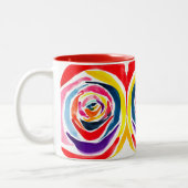 Tasse 2 Couleurs Pop aquarelle rose Abstrait (Gauche)