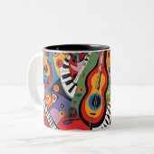 Tasse 2 Couleurs Pop art musical 001 (Devant gauche)