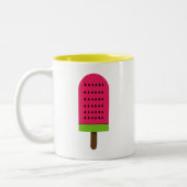 Tasse 2 Couleurs Pop Art pastèque popsicle aux fruits mignons (Gauche)