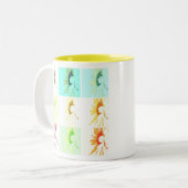 Tasse 2 Couleurs Pop Art Sunflowers (Devant gauche)