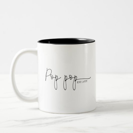 Tasse 2 Couleurs pop pop établi | Cadeau grand-père (Gauche)