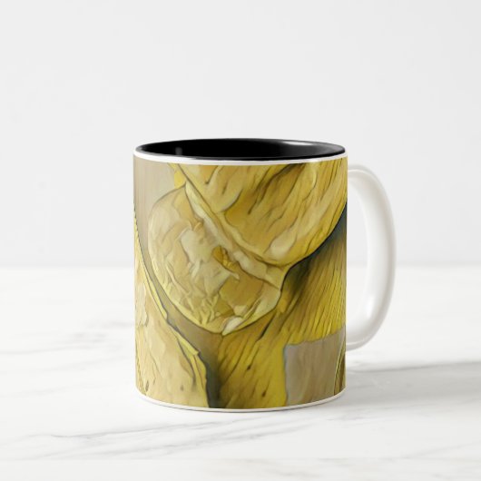 Tasse 2 Couleurs popsicle à cône de crème glacée jaune (Devant droit)