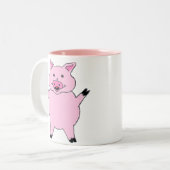 Tasse 2 Couleurs Porc rose (Devant gauche)