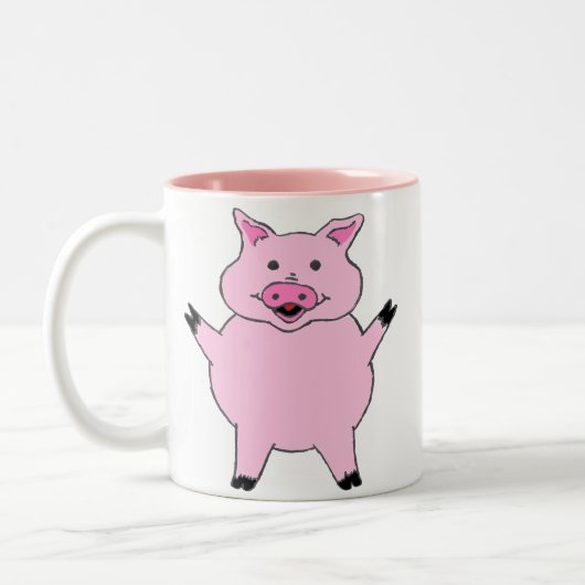 Tasse 2 Couleurs Porc rose (Gauche)