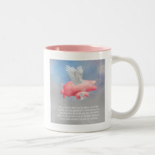 Tasse 2 Couleurs Porcelets volants