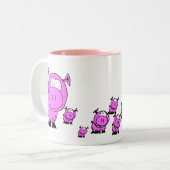 Tasse 2 Couleurs Porcs (Devant gauche)