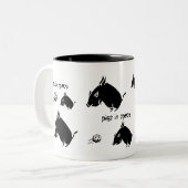 Tasse 2 Couleurs Porcs dans l'espace II (Devant gauche)