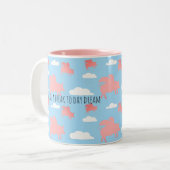Tasse 2 Couleurs Porcs volants lunaires (Devant gauche)