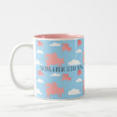 Tasse 2 Couleurs Porcs volants lunaires (Gauche)