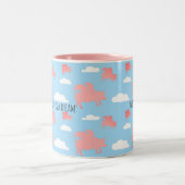 Tasse 2 Couleurs Porcs volants lunaires (Centre)